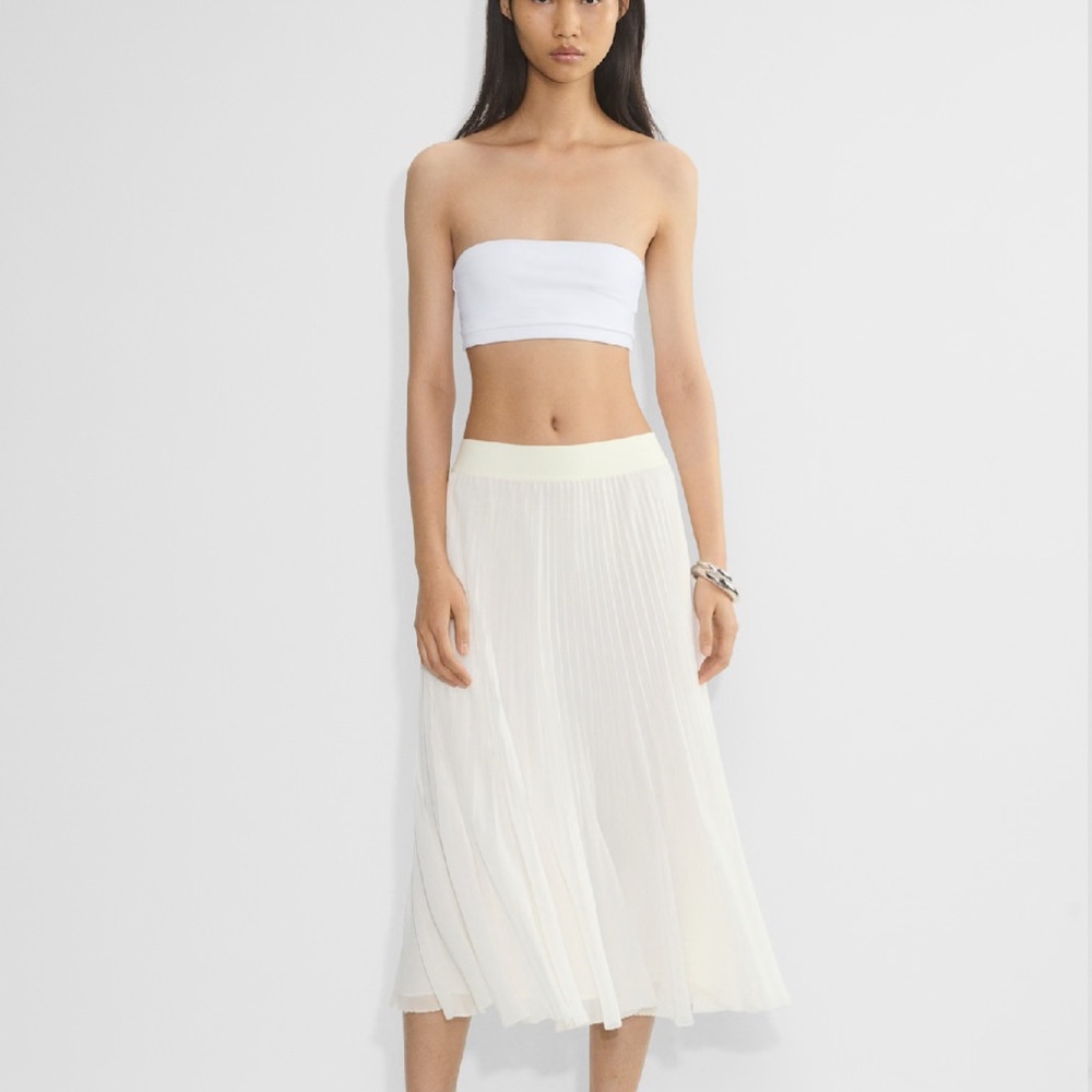 NOT FOR SALE- ARITZIA Elegant White Pleated Skirt